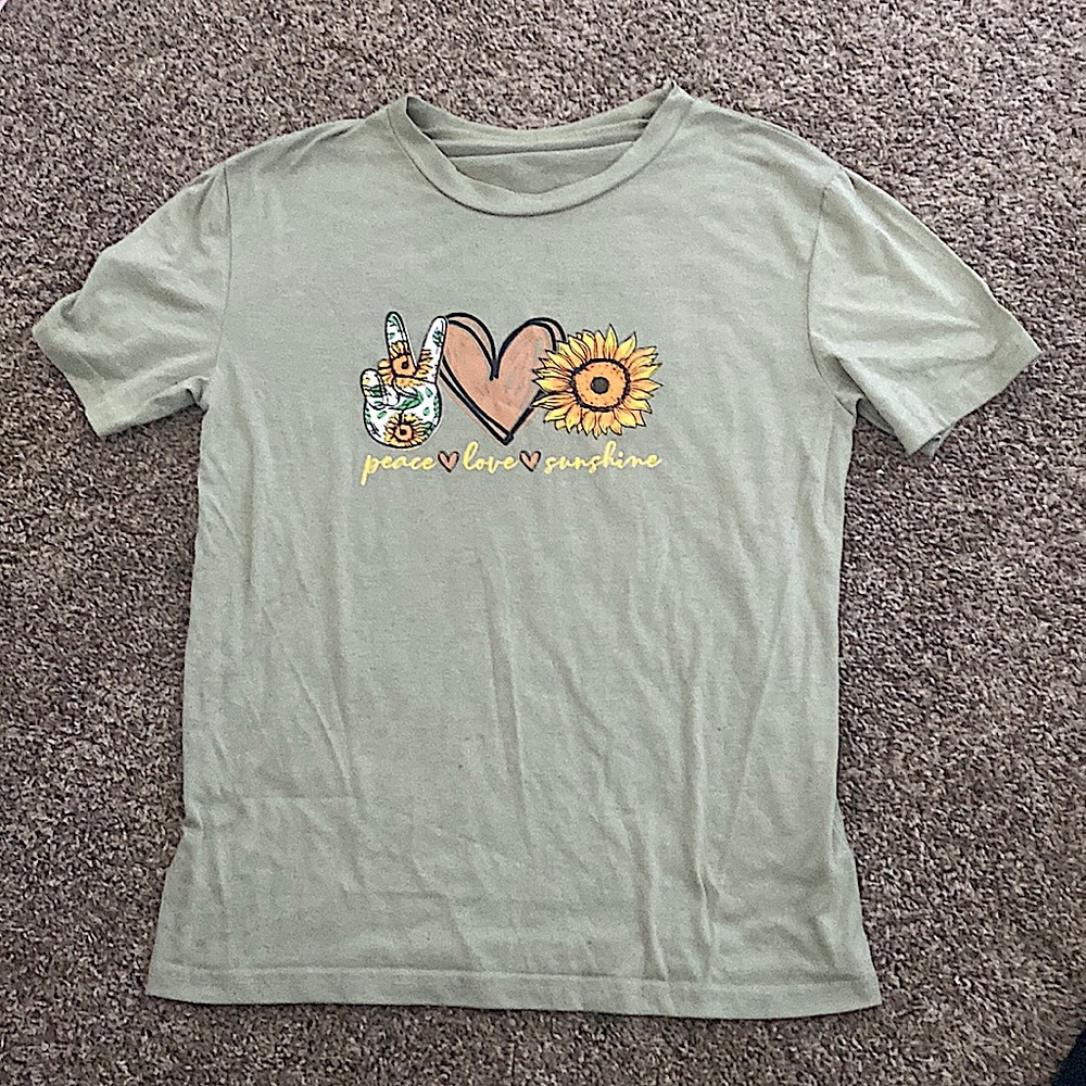 green t-shirt